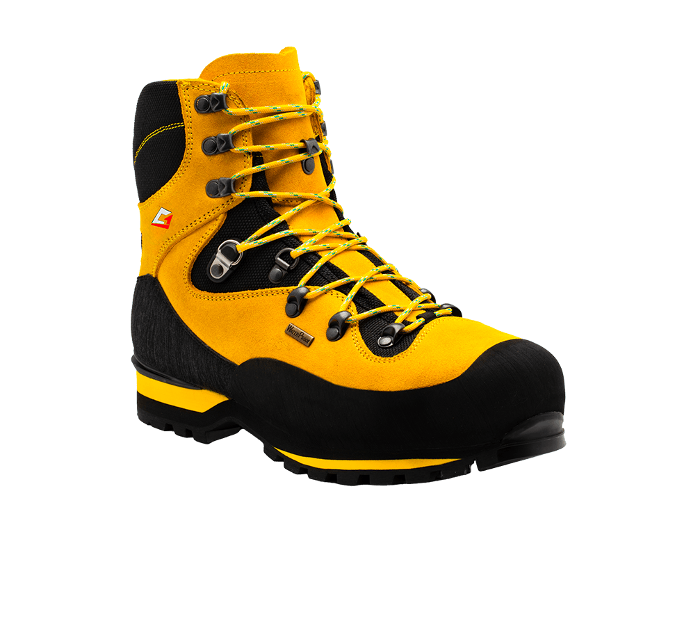 Alpine Route Mid yellow black mountain safety boots Vibram Mulaz sole