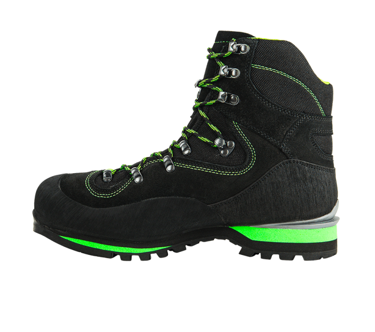 Alpine Route Mid black lime mountain safety boots for high altitude performance