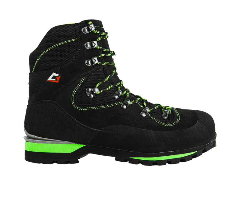 Alpine Route Mid black lime mountain boots suede upper with rubber protection
