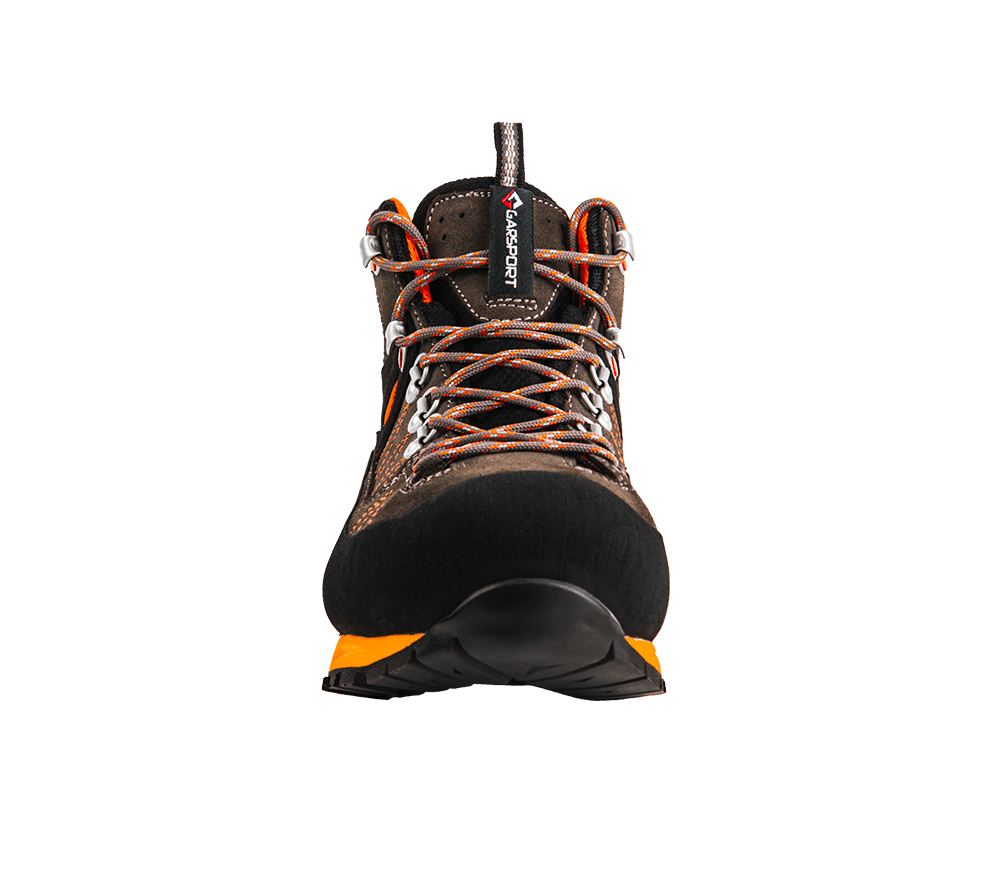 Mountain Tech Mid anthracite orange safety boots stability and protection for construction and mountain work