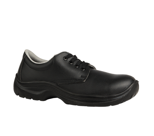 Scarpe antinfortunistiche da cucina Kansas Low S2 nere traspiranti con lacci, suola antistatica in PU e puntale in acciaio