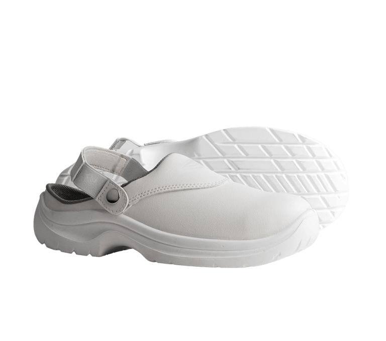 Scarpe da cucina professionali zoccolo sabot, in microfibra, suola antistatica in PU e puntale in acciaio. Comfort tutto il giorno.