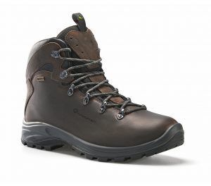 Leather hiking boot ideal for walks in the woods, sturdy for travel, and suitable for everyday use