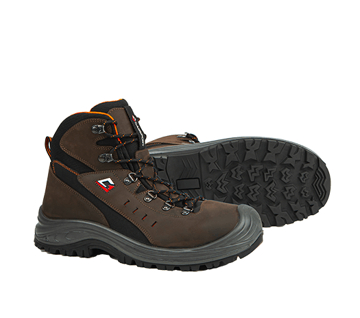 Scarponcini antinfortunistici S3S 3486 Mid pelle Dakar marrone nero