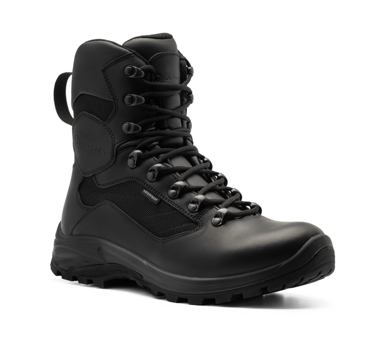 botte de chasse noire à fermeture éclair