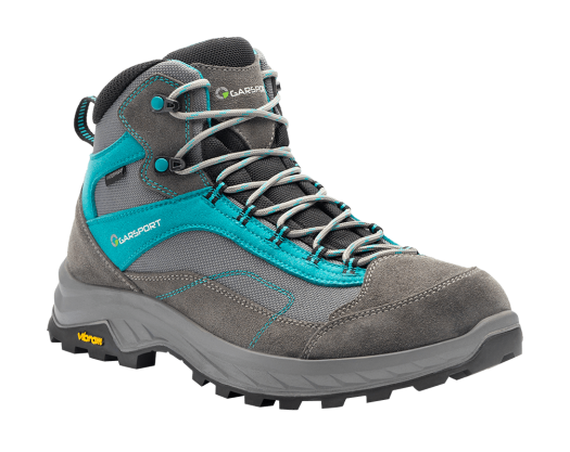 Lightweight waterproof women's hiking boots, ideal for mountain trekking even on challenging terrain, water-resistant with Vibram sole.
