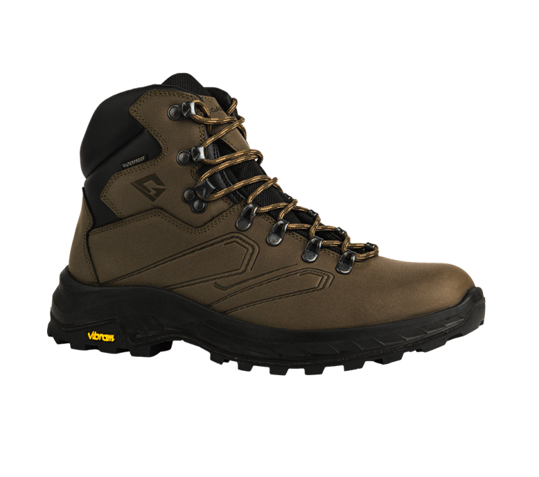 Scarponcino trekking impermeabile Nevegal Mid WP con suola Vibram per montagna e outdoor color oliva