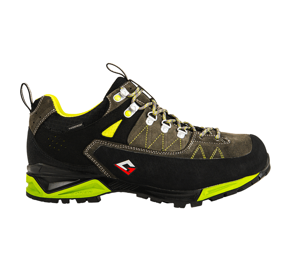 Scarpe antinfortunistiche S7S Mountain Tech Low antracite lime per lavori in montagna e cava suola Vibram