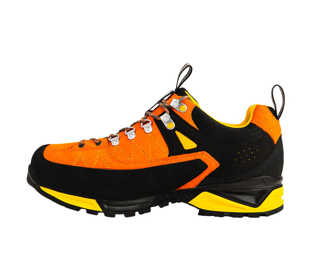 Scarpe sicurezza Mountain Tech Low arancio giallo stabilità e protezione per cantiere e montagna