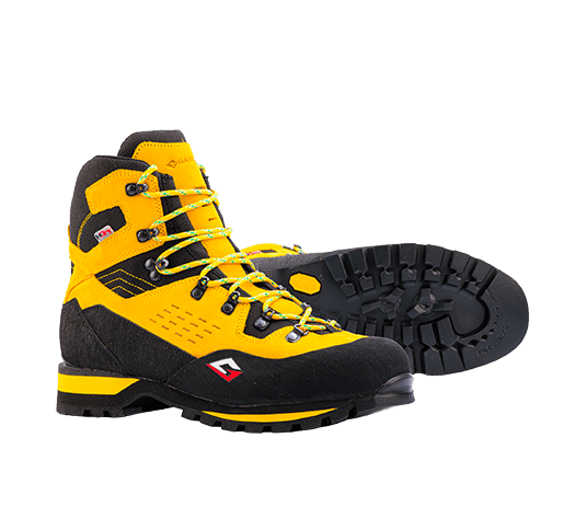 Scarponi alpinismo Ortles H-Dry giallo nero per ramponi semi automatici