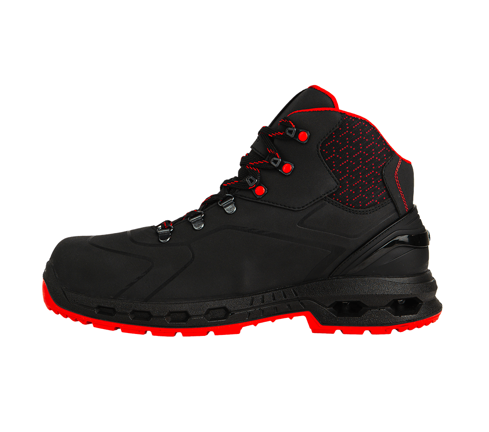 Waterproof Hexa-Dry Mid ESD H-Dry safety boots black red