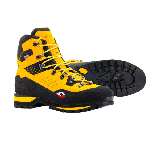Scarponi alpinismo Ortles H-Dry giallo nero per ramponi semi automatici
