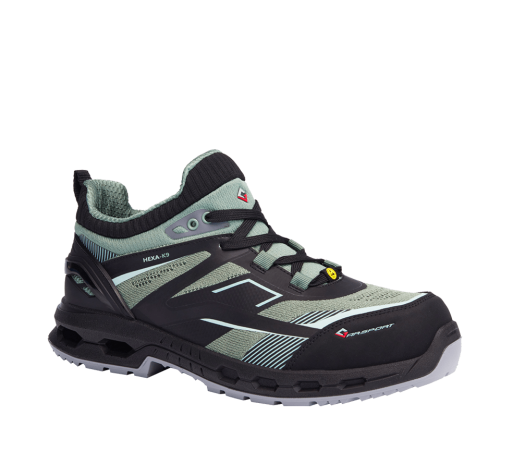 scarpa antinfortunistica leggera confortevole hexa k9 low s1ps esd nero salvia