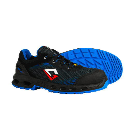 Chaussures de sécurité basses Hexa-G13 Low ESD S1PS noir bleu avec semelle Hexalight