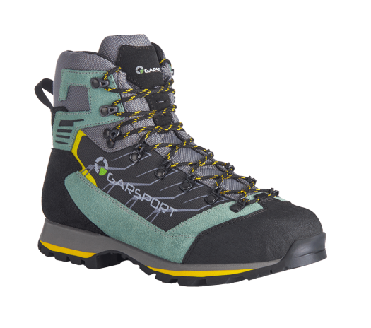 Chaussures d'alpinisme imperméables, avec Vibram et design pour crampons semi-automatiques. Confort maximal et résistance en montagne.