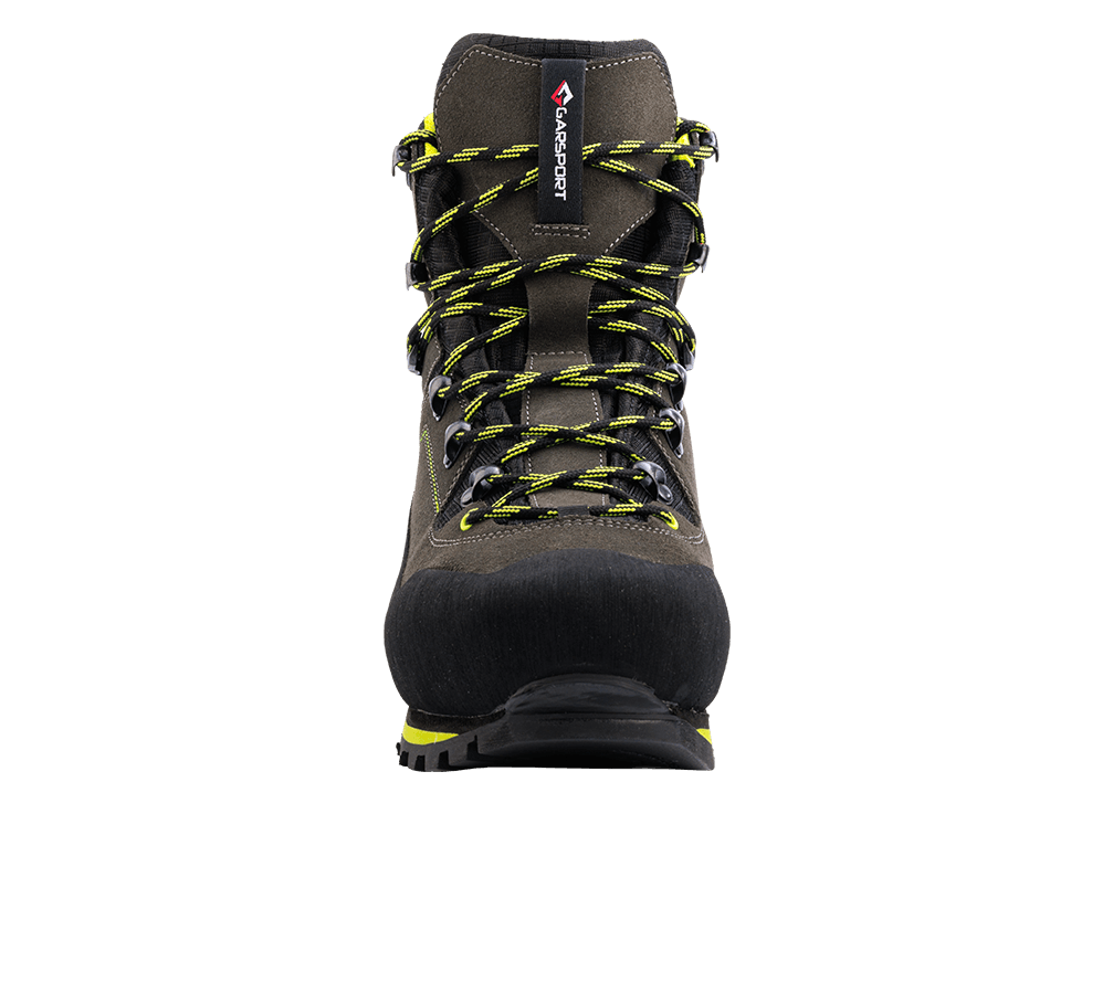 Sierra Mid black lime mountain boots suede and nylon upper