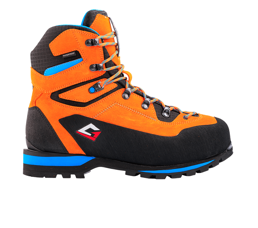 Sierra Mid royal orange mountain safety boots suede and nylon upper