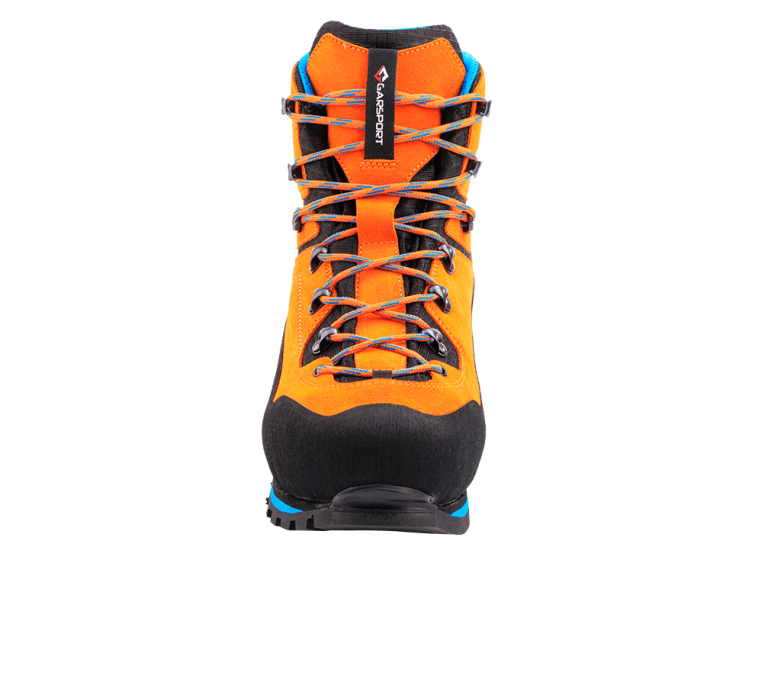 Sierra Mid royal orange boots stability on mountain terrain