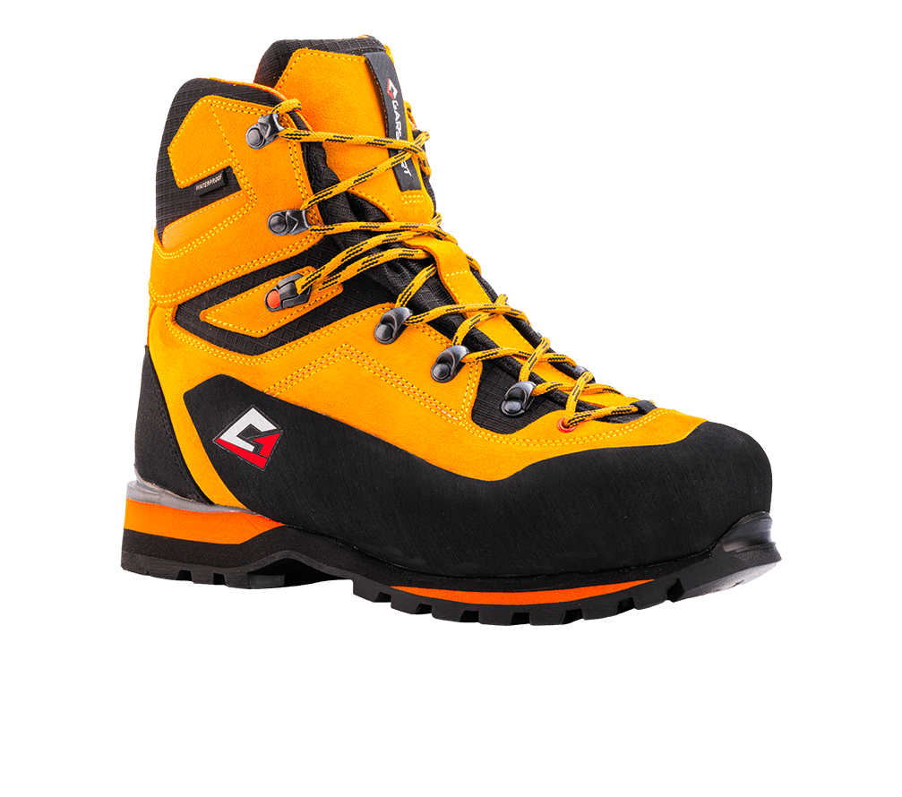 Sierra Mid mustard orange mountain safety boots suede and nylon upper