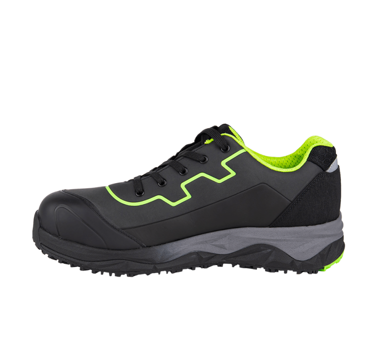 Scarpe antinfortunistiche basse Kheops Low S3 nero lime vista laterale interna