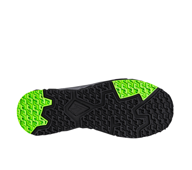 Suola antiscivolo delle scarpe antinfortunistiche Kheops Low S3 nero lime