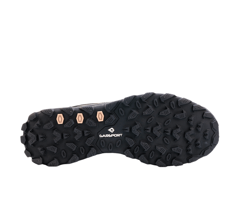 Semelles Garsport en EVA et caoutchouc pour les Passo 1972 Low WP, coloris olive, adaptées aux sentiers et terrains mixtes.