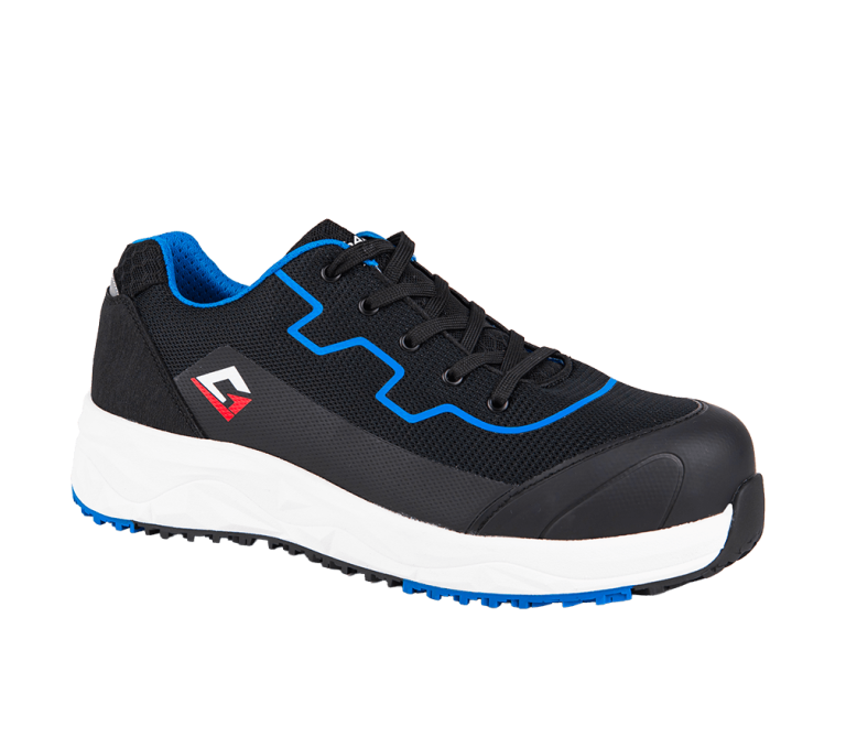 Scarpe antinfortunistiche leggere Apex Low S1PS nero blu per logistica