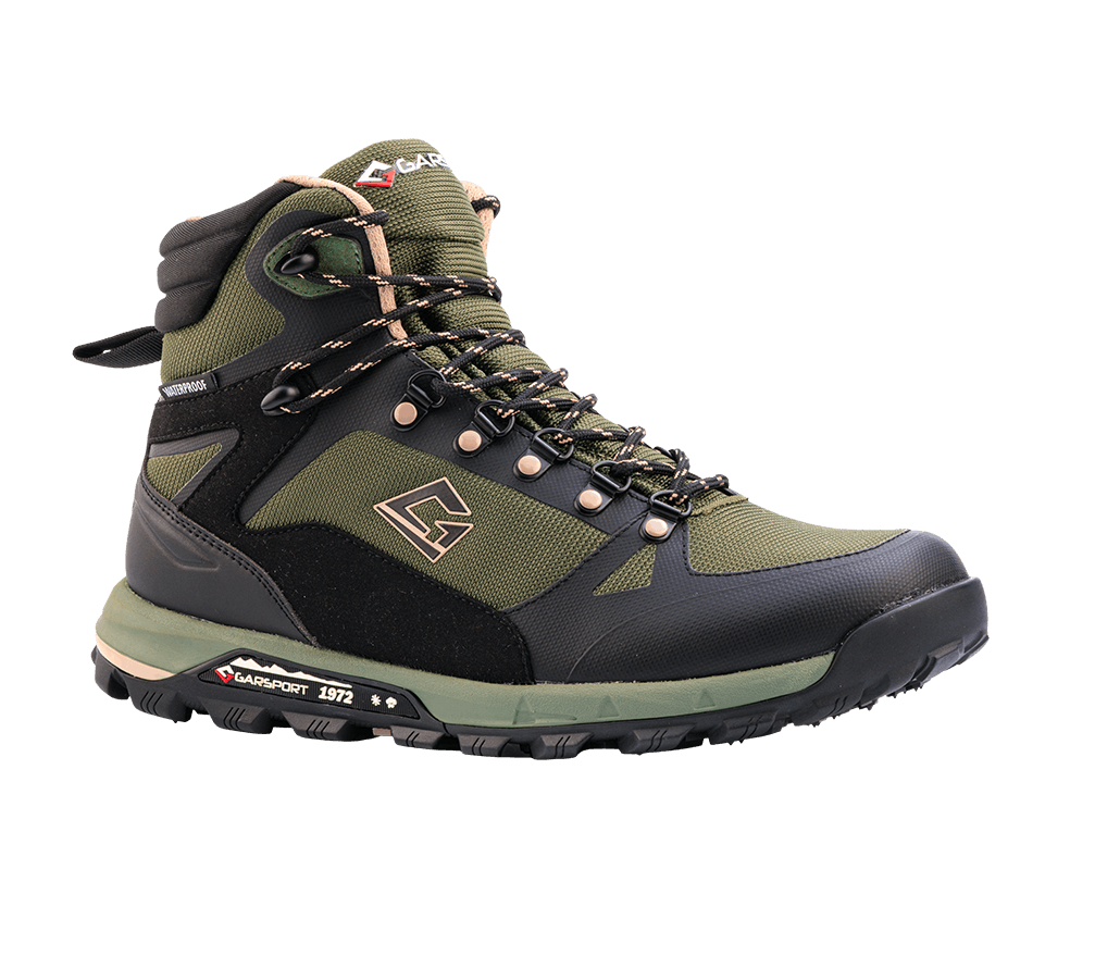 Chaussures de randonnée Valico 1972 Mid WP olive, gamme Heritage, avec semelle extérieure en EVA