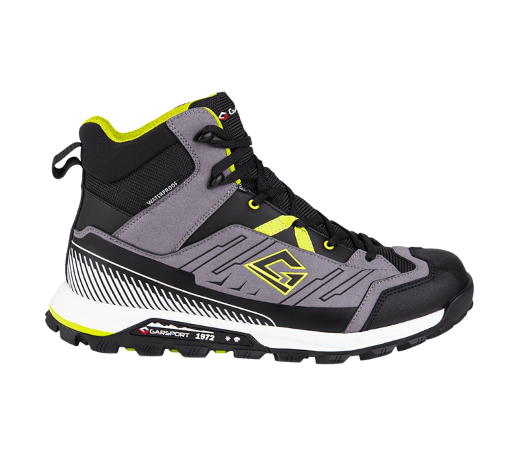 Vetta 1972 Mid WP men's trekking shoes, lime grey, waterproof, with EVA and rubber sole.