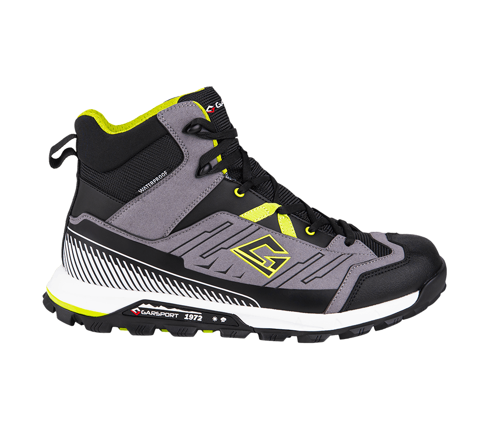 Vetta 1972 Mid WP men's trekking shoes, lime grey, waterproof, with EVA and rubber sole.