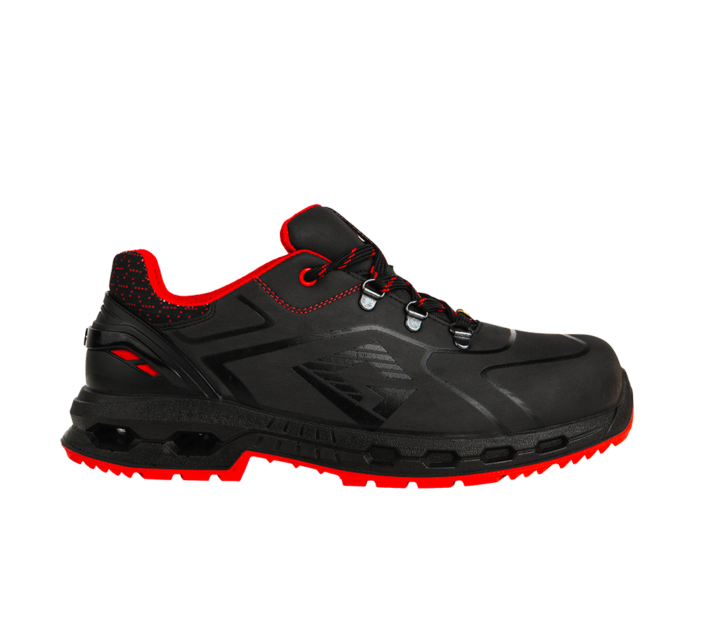 Scarpe sicurezza impermeabili Hexa-Dry Low ESD nero rosso per ambienti umidi