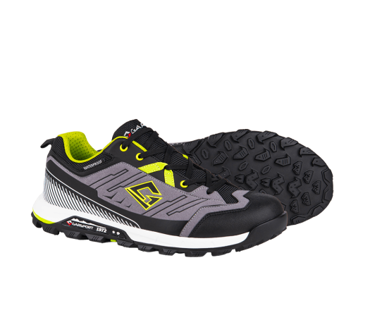 Chaussures de randonnée homme Sentiero 1972 Low WP gris/lime, imperméables et légères