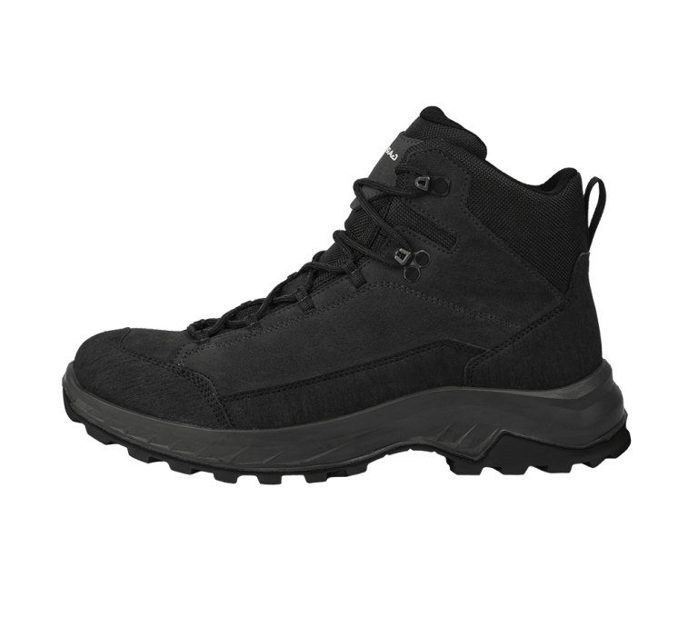 Scarponcini outdoor Giau Mid Nero in camoscio e nylon impermeabili